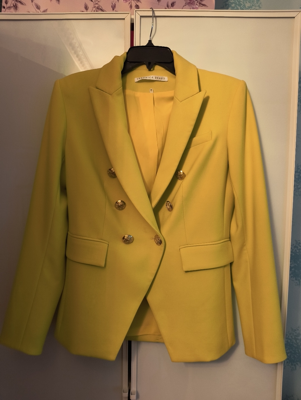 Veronica Beard Miller Jacket In Chartreuse No Size Tag SAMPLE Sz 6 - Picture 3 of 11